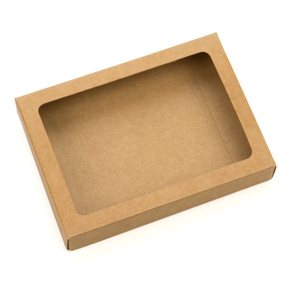 Kraft Gift Boxes 9.4x2.2x13.2cm Window Cut out (25 pieces) [WKR246]