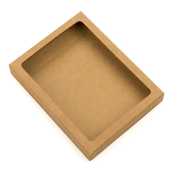 Kraft Gift Boxes 11.4x2.2x14.9cm Window Cut out (25 pieces) [WKR247]