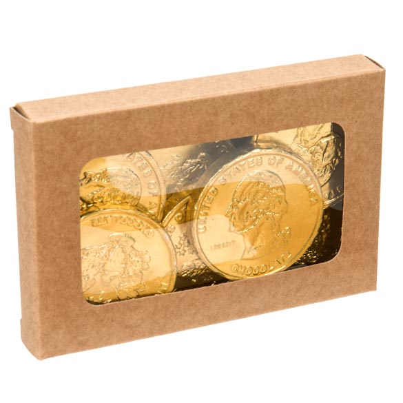 Kraft Gift Boxes with Window 7x1.4x10.3cm (25 pieces) [WKRG275]