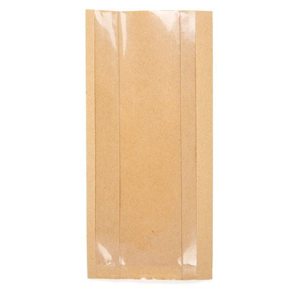 Kraft Bags 10.2x5.4x20.3cm with side gusset (100 pieces) [KSG3]