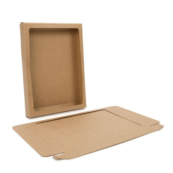 Kraft Gift Boxes 13.7x2.2x18.7cm Window Cut out (25 pieces) [WKR266]