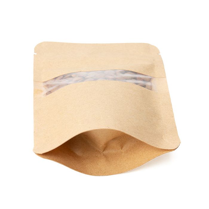 Stand Up Pouches Kraft 8x5x13cm | 28 grams (100 pieces) [ZBGW1K]