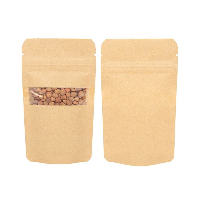 Stand Up Pouches Kraft 8x5x13cm | 28 grams (100 pieces) [ZBGW1K]