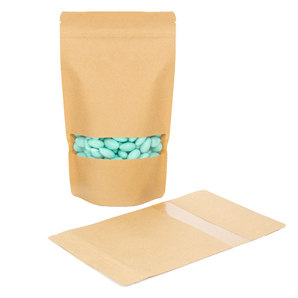 Stand Up Pouches Kraft 17x9x28.5cm | 340 grams (100 pieces) [ZBGW4K]