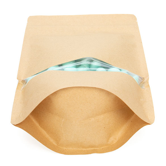 Stand Up Pouches Kraft 17x9x28.5cm | 340 grams (100 pieces) [ZBGW4K]