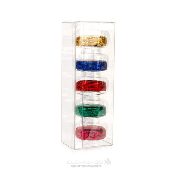 Plastic Gift Boxes set for 5 Macarons 6.5x5.1x19.1cm incl. Insert (25 pieces) [MBS1]
