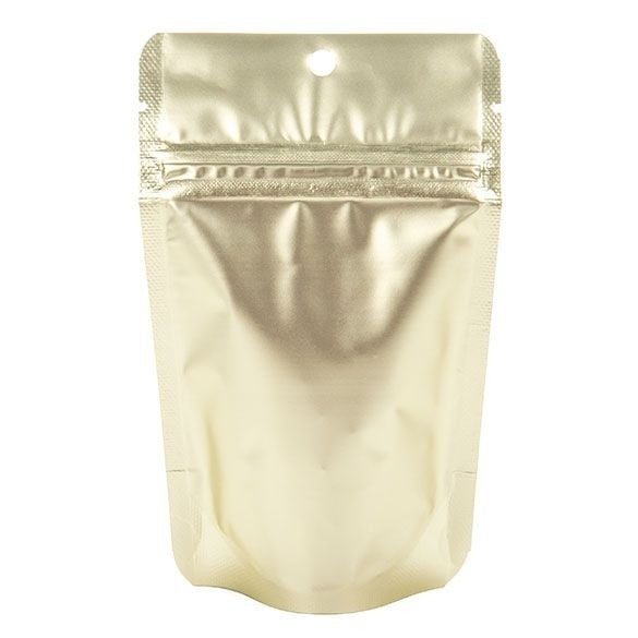 Stand Up Pouches Matt Gold 7.9x5.1x13cm with Hang hole | 28 grams (100 pieces) [ZBGM1MG]