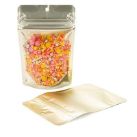 Stand Up Pouches Transparent/Matt Gold 10.2x6x15.2cm | 57 grams