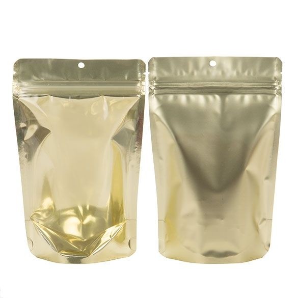 Stand Up Pouches Transparent/Matt Gold 13x7.9x20.6cm | 113 grams (100 pieces) [ZBGMG3]