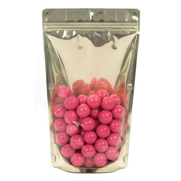 Stand Up Pouches Transparent/Matt Gold 17.1x8.9x28.6cm | 340 grams (100 pieces) [ZBGMG4]