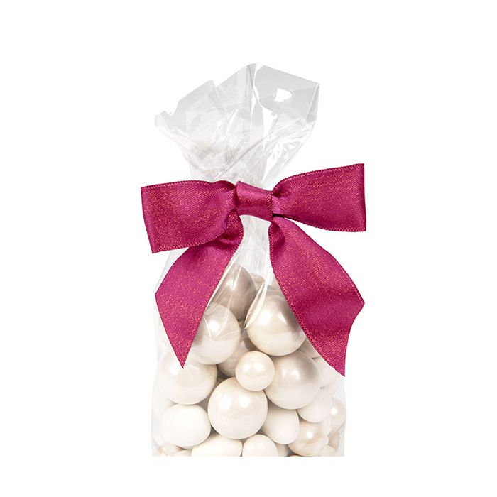 Bows Pre-tied Metallic Hot Pink 8,9 cm (25 pieces) [MBOWP]