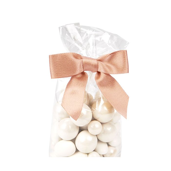 Bows Pre-tied Metallic Rose 8,9 cm (25 pieces) [MBOWRS]