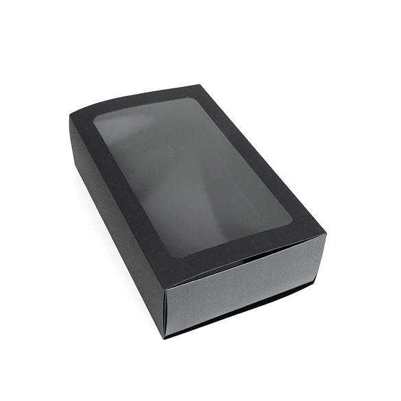 Black Two Piece Paper Boxes 21x12,7x5,7cm (25 pcs) [MBS10B]