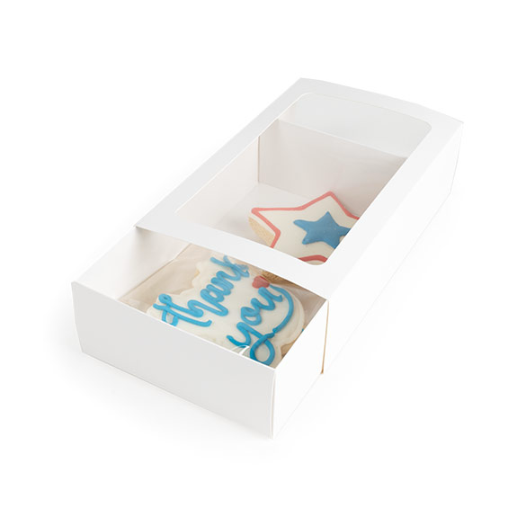 White Two Piece Paper Boxes 21x12,7x5,7cm (25 pcs) [MBS10W]