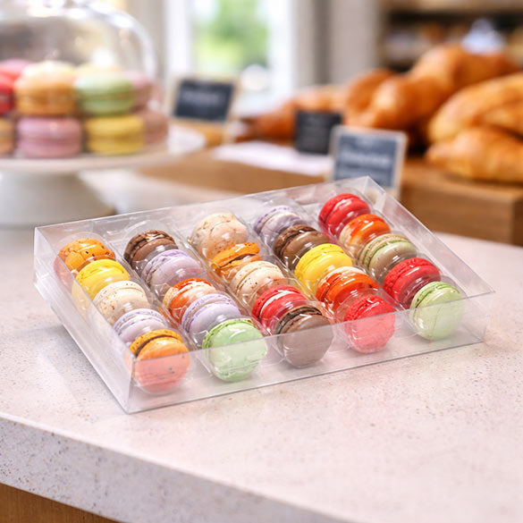 Box sets for 25 Macarons 32.2x5.1x19.1cm (25 pieces) [MBS5]