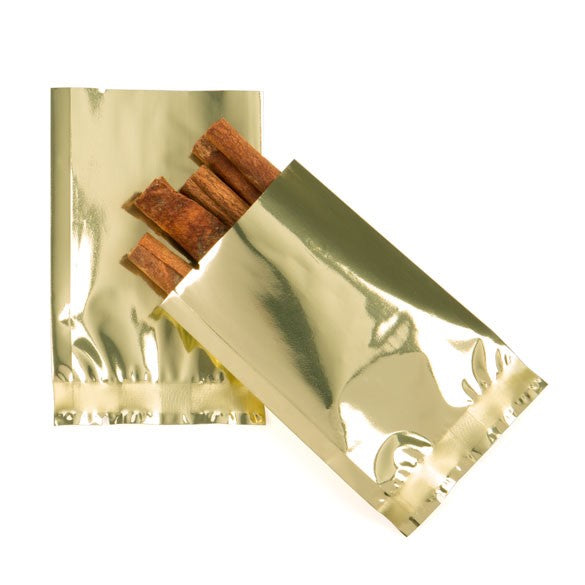 Plastic Bags Gold 5x7.5cm Metallised and Sealable (100 pieces) [SMB23SG]