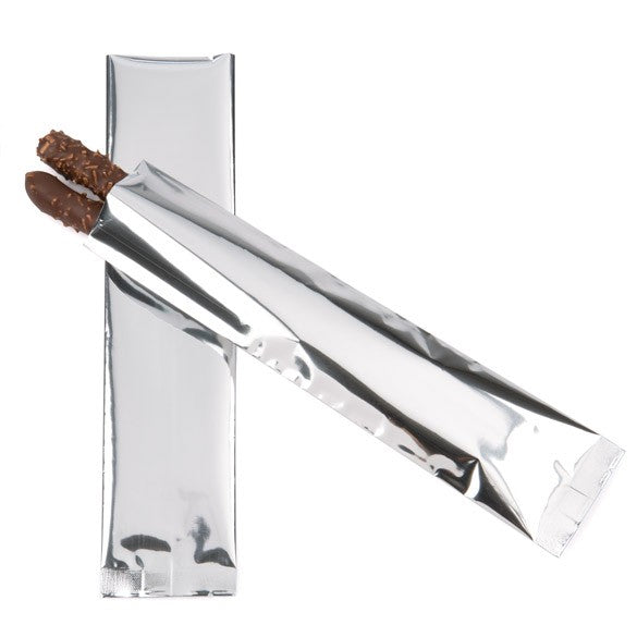 Plastic Bags Silver 5x20.3cm Metallised and Sealable (100 pieces) [SVP28S]