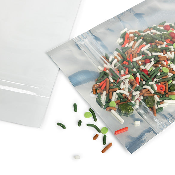 Grip Seal Bags Transparent/White 9x12.5cm (100 pieces) [HZBB4CW]