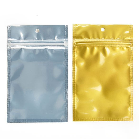 Grip Seal Bags Transparent/Gold 9x12.5cm (100 pieces) [HZBB4CG]