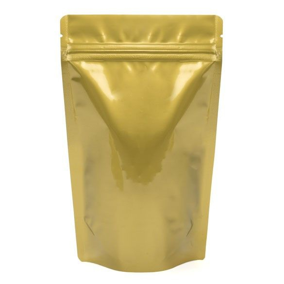 Stand Up Pouches Gold 13x7x20.5cm | 113 grams (100 pieces) [ZBGM3G]