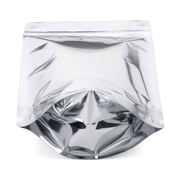 Stand Up Pouches Silver with oval Window 17.1x8.9x28.6cm | 340 grams (100 pieces) [ZBGMO4S]
