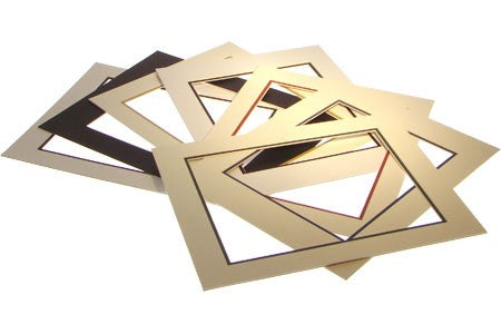 Mount Board Double thick White/Black 27.9x35.6cm with 19.4x24.5cm Window (10 pieces) [MD20021]