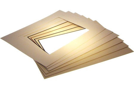 Mount Board Double thick Ivoor/ Black 40.6x50.8cm with 27x34.6cm Window (10 pieces) [MD20033]