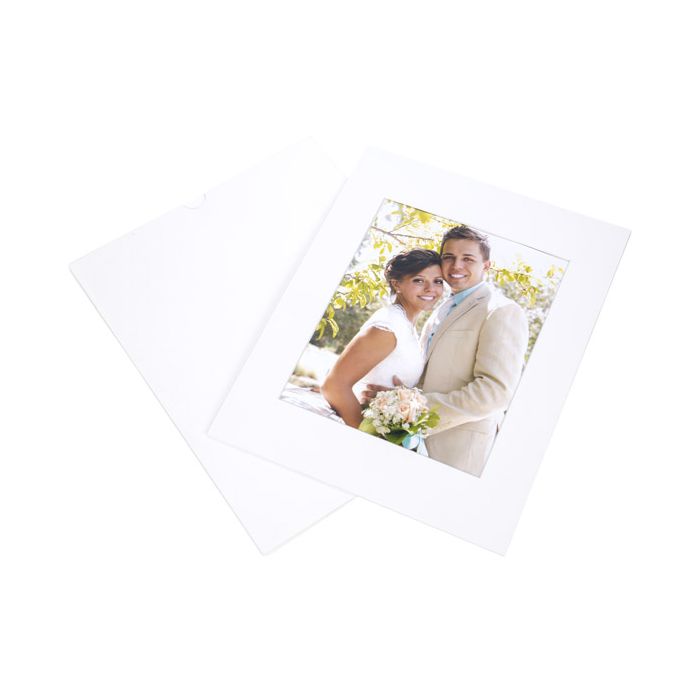 Mount Board "slide in" 27.9x35.6cm White with 19x24cm Window (10 pieces) [MS40002]