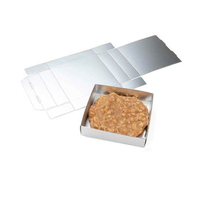 Silver Kraft Gift Boxes Bottom 10.5x2.5x10.8cm (25 pieces) [MS99]