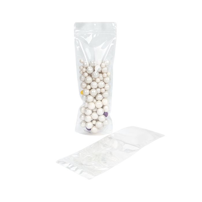 Stand Up Pouches Clear 14x6x38,1cm With Hanghole (100 Pieces) [ZBGCC2N]