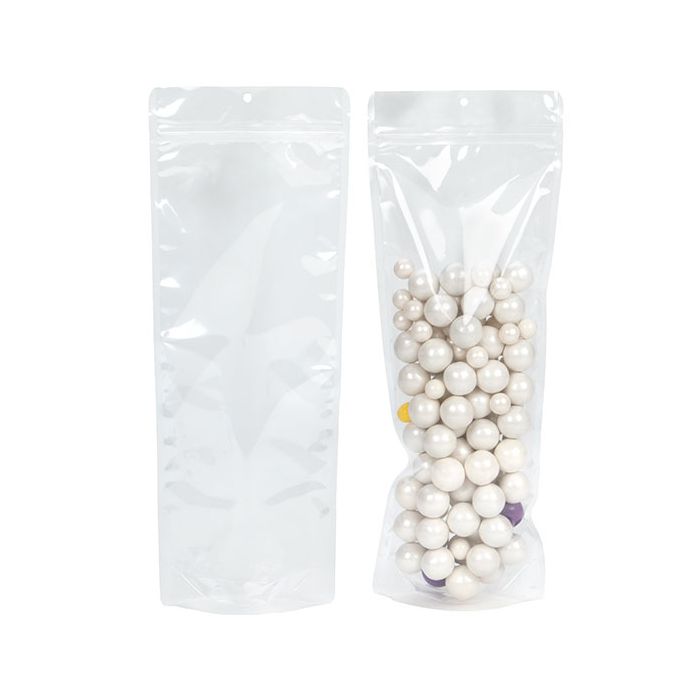 Stand Up Pouches Clear 14x6x38,1cm With Hanghole (100 Pieces) [ZBGCC2N]