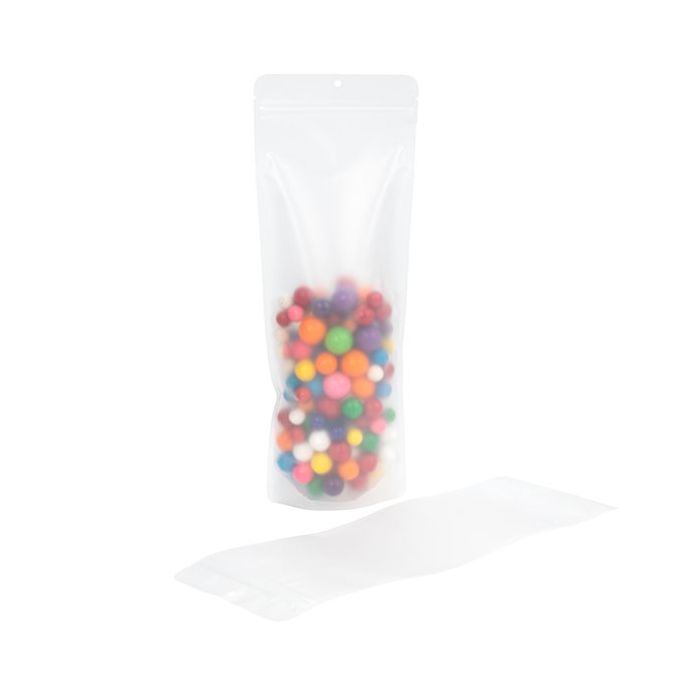 Stand Up Pouches Frost 14x6x38,1cm With Hanghole (100 Pieces) [ZBGF2N]