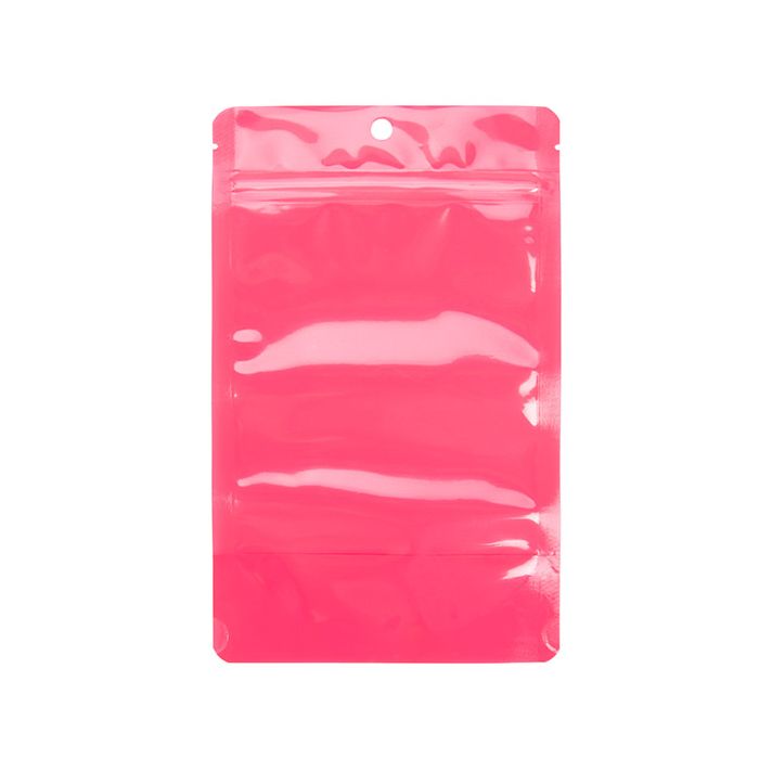 Stand Up Pouch Neon Pink 13x7.9x20.6 cm w/ Hang Hole (100 pieces) [ZBGN3PK]