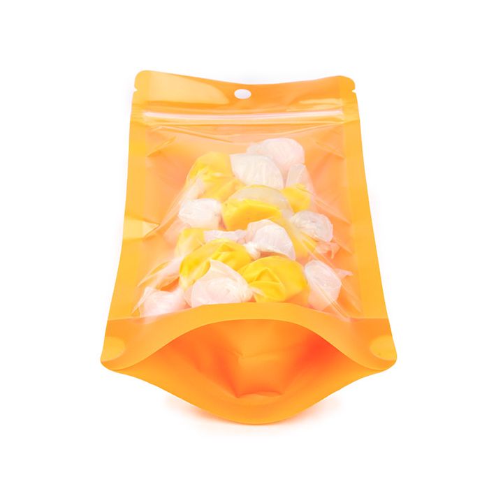 Stand Up Pouch Neon Orange 10.8x6x23.8 cm w/ Hang Hole (100 pieces) [ZBGN1NOR]