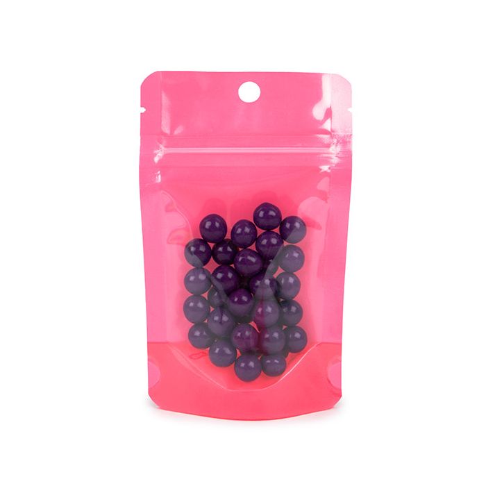 Stand Up Pouch Neon Pink 7.9x5.1x13 cm w/ Hang Hole