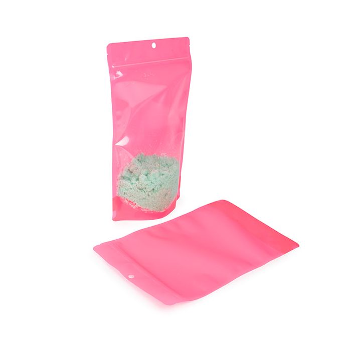 Stand Up Pouch Neon Pink 17.1x8.9x28.6 cm w/ Hang Hole (100 pieces) [ZBGN4PK]