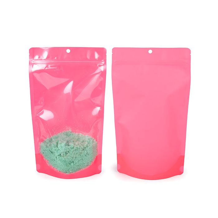 Stand Up Pouch Neon Pink 17.1x8.9x28.6 cm w/ Hang Hole (100 pieces) [ZBGN4PK]