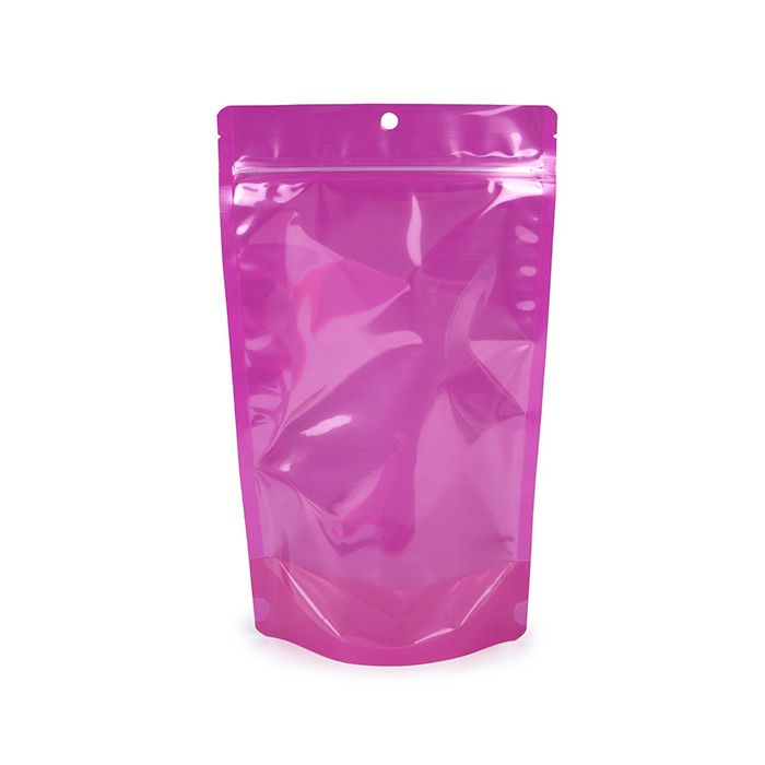 Stand Up Pouch Neon Purple 17.1x8.9x28.6 cm w/ Hang Hole (100 pieces) [ZBGN4PR]