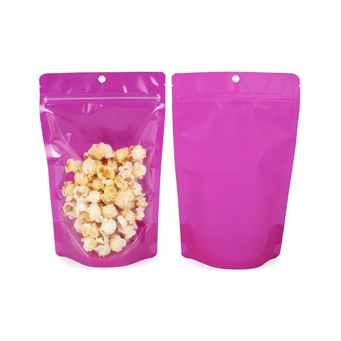 Stand Up Pouch Neon Purple 14.9x8.9x23.2 cm w/ Hang Hole (100 pieces) [ZBGN7PR]