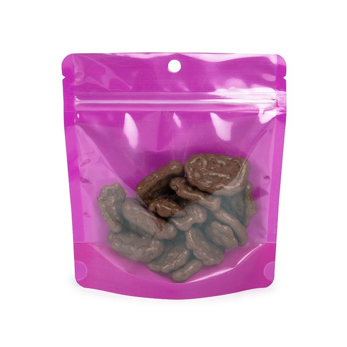 Stand Up Pouch Neon Purple 15.9x6.4x14.6 cm w/ Hang Hole (100 pieces) [ZBGNSHZPR]