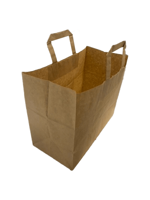 Paper Carrier Bags 26x12x35cm Brown Kraft 70 g/qm (50 pieces) [PADB2635]