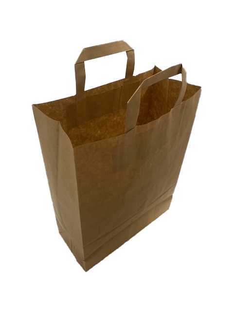 Paper Carrier Bags 32x17x27cm Brown Kraft 70 g/qm (50 pieces) [PADB3227]