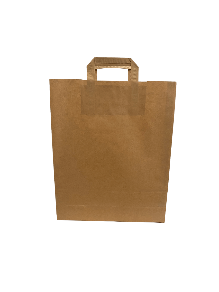 Paper Carrier Bags 32x21x27cm Brown Kraft 80 g/qm (50 pieces) [PADB3227XL]