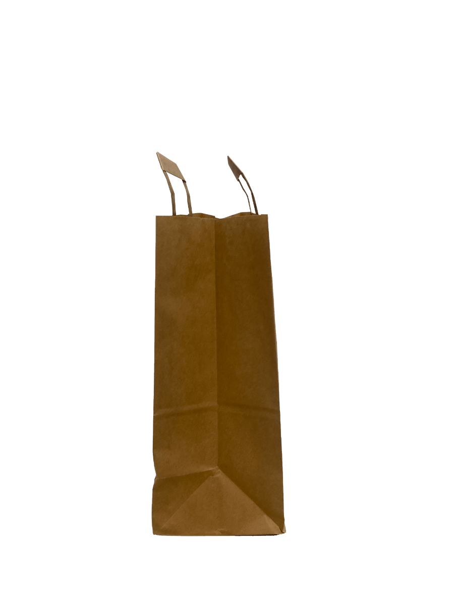 Paper Carrier Bags 22x10x28cm Brown Kraft 70 g/qm (50 pieces) [PADB7026]