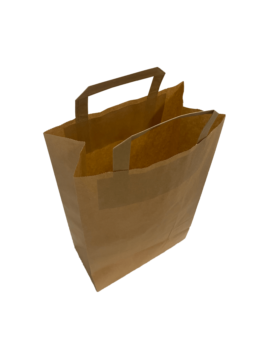 Paper Carrier Bags 22x11x36cm Brown Kraft 70 g/qm (50 pieces) [PADB7036]