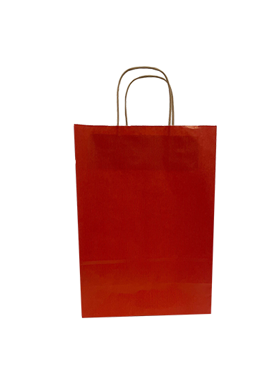 Paper Carrier Bags dark Red 22+10x31cm Kraft 90 grams (50 pieces) [PAM2231DKR]