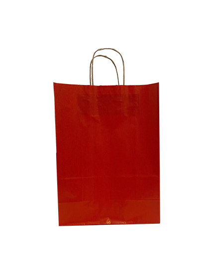 Paper Carrier Bags dark Red 26+12x35cm Kraft 90 grams (50 pieces) [PAM2635DKR]