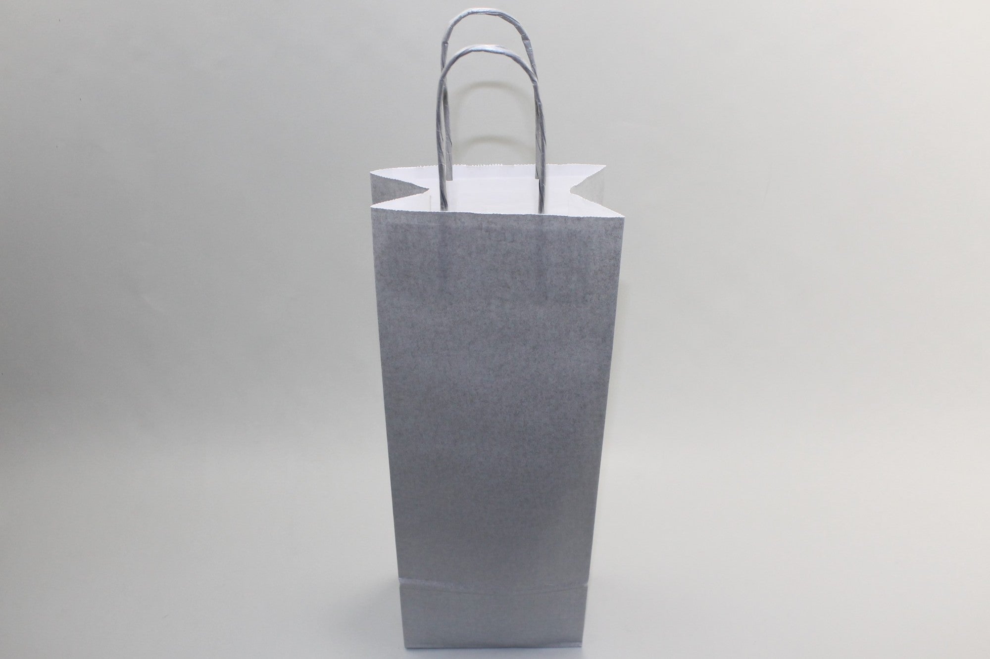 Carrier Bags for Bottles Silver 14x8x39cm Kraft 110 g/m (50 pieces) [PAWF1439SI]