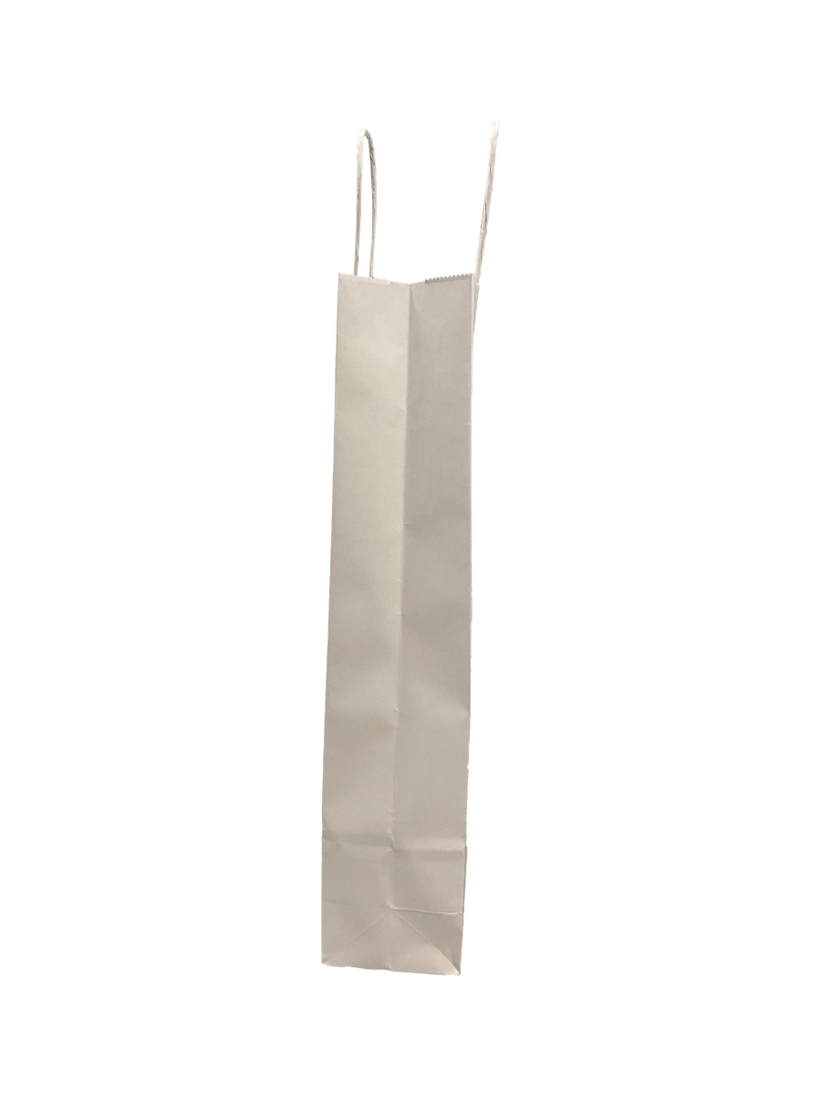 Carrier Bags for Bottles White 14x8x39cm Kraft 110 g/m (50 pieces) [PAWF1439W]