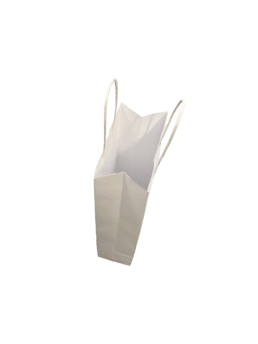 Carrier Bags for Bottles White 14x8x39cm Kraft 110 g/m (50 pieces) [PAWF1439W]